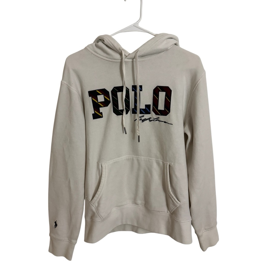 Ralph Lauren Off-White Hoodie with Polo Graphic